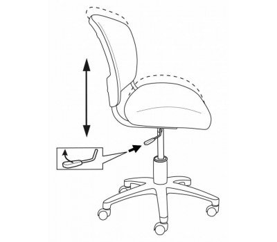 Кресло Бюрократ CH-1296 черный TW-01 сиденье черный 15-21 сетка/ткань крестовина пластик
