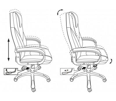 Кресло руководителя Бюрократ T-9905DG/BLACK черный искусственная кожа (пластик темно-серый)