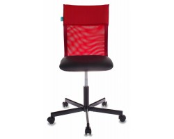 Кресло Бюрократ CH-1399/R+B спинка сетка красный сиденье черный искусственная кожа крестовина металл