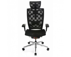 Кресло руководителя Бюрократ 811/Black черный клетка сетка крестовина алюминий