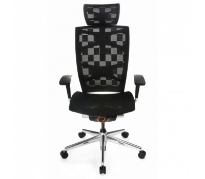 Кресло руководителя Бюрократ 811/Black черный клетка сетка крестовина алюминий