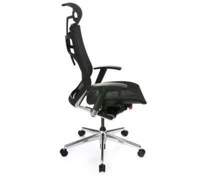 Кресло руководителя Бюрократ 811/Black черный клетка сетка крестовина алюминий