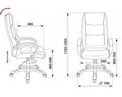 Кресло руководителя Бюрократ CH-S840N черный эко.кожа крестовина пластик-foto5