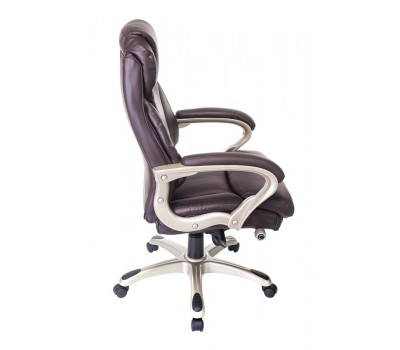 Кресло руководителя Бюрократ T-9916/BROWN коричневый рец.кожа/кожзам