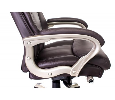 Кресло руководителя Бюрократ T-9916/BROWN коричневый рец.кожа/кожзам