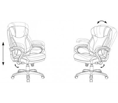 Кресло руководителя Бюрократ T-9916/BROWN коричневый рец.кожа/кожзам