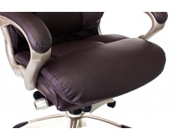 Кресло руководителя Бюрократ T-9916/BROWN коричневый рец.кожа/кожзам-foto7
