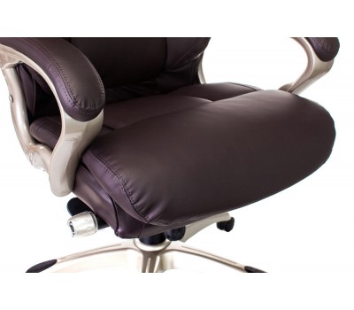 Кресло руководителя Бюрократ T-9916/BROWN коричневый рец.кожа/кожзам