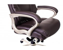 Кресло руководителя Бюрократ T-9916/BROWN коричневый рец.кожа/кожзам-foto5