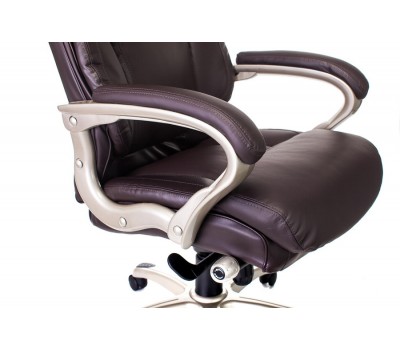 Кресло руководителя Бюрократ T-9916/BROWN коричневый рец.кожа/кожзам