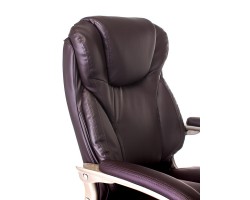 Кресло руководителя Бюрократ T-9916/BROWN коричневый рец.кожа/кожзам-foto9