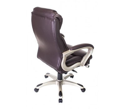 Кресло руководителя Бюрократ T-9916/BROWN коричневый рец.кожа/кожзам