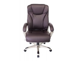 Кресло руководителя Бюрократ T-9916/BROWN коричневый рец.кожа/кожзам
