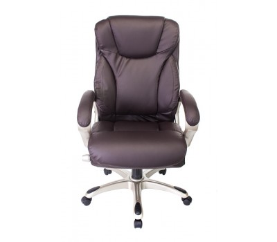 Кресло руководителя Бюрократ T-9916/BROWN коричневый рец.кожа/кожзам
