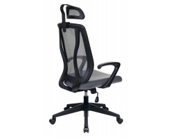 Кресло руководителя Бюрократ MC-411-H/DG/26-25 серый TW-04 сиденье серый 26-25 сетка/ткань-foto3