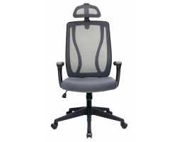 Кресло руководителя Бюрократ MC-411-H/DG/26-25 серый TW-04 сиденье серый 26-25 сетка/ткань
