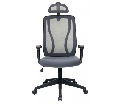 Кресло руководителя Бюрократ MC-411-H/DG/26-25 серый TW-04 сиденье серый 26-25 сетка/ткань