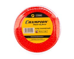 Леска для триммера Champion Twisted Square 2.4мм х 40м