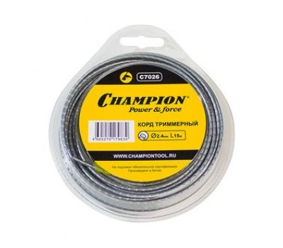 Леска для триммера (корд) 2.4 ММ. ROUND PRO (Бесшумная) - 15 МЕТРОВ