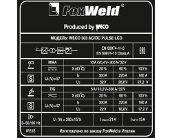 Аппарат аргонодуговой сварки WECO TIG 303 AC/DC PULSE LCD-foto10