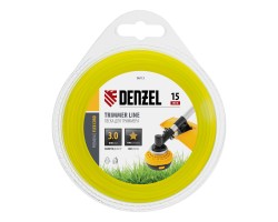 Леска для триммера, звезда 3 мм х 15 м, блистер Flex cord Denzel-foto2