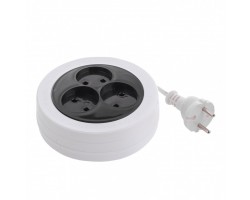 Удлинитель электрический бытовой рулетка, 5 м, 3 розетки, 6 А, тип УХ-6 Сибртех