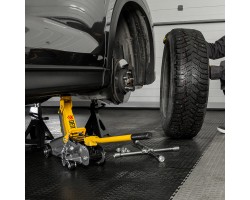 Домкрат гидравлический подкатной с фиксатором, 2 т, 130-330 мм Denzel-foto15