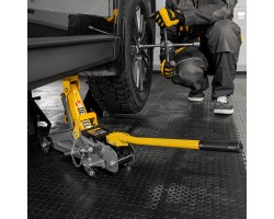 Домкрат гидравлический подкатной с фиксатором, 2 т, 130-330 мм Denzel-foto14