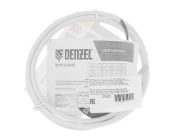 Шнур сетевой Energy Series, ПВС, 1,5 м, 2 x 1 мм, с неразборной вилкой, белый, Denzel-foto7