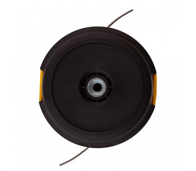 Катушка триммерная полуавтоматическая, легкая заправка лески, гайка M10x1.25, винт M10-M10, алюминиевая кнопка Denzel