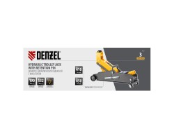 Домкрат гидравлический подкатной с фиксатором, 3 т, 190-532 мм, SUV/ Denzel-foto22