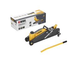 Домкрат гидравлический подкатной с фиксатором, 3 т, 190-532 мм, SUV/ Denzel