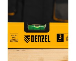 Уровень алюминиевый, магнит, фрезерованный, 3 глазка (1 зеркал.) 0,5 мм/м, 800 мм Denzel-foto16