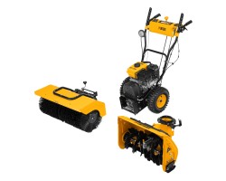 Гибридная снегоуборочная машина с функц. подметания SWB-800, 212 сс, руч. старт, 2 насадки// Denzel-foto2