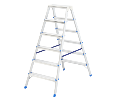 Стремянка двусторонняя 6 ступеней, алюминиевая, Россия, Сибртех