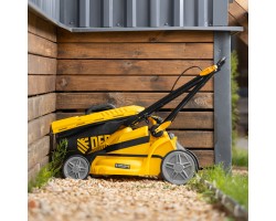 Газонокосилка электрическая GMC-1800, шир. 38см, 1800 Вт, 6 уров., травосб. 35 л Denzel-foto24