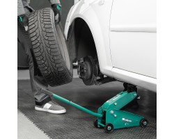 Домкрат гидравлический подкатной, 2,5 т, 148-387 мм, в пласт. кейсе Сибртех-foto20