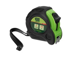 Рулетка Графит,обрезиненный корпус,амортизатор,5 м х 19 мм Сибртех