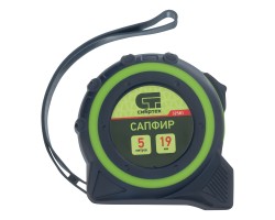 Рулетка Сапфир,двухкомпонентный корпус,5 м х 19 мм Сибртех-foto4