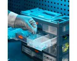 Органайзер для хранения с выдвижными лотками 310х150х260мм, 4 секции, пластик Stels-foto15