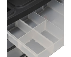 Органайзер для хранения с выдвижными лотками 310х150х260мм, 4 секции, пластик Stels-foto7