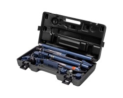 Растяжка гидравлическая, 10 т, набор из 17 предметов, 7 сменных насадок, в пластиковом кейсе Stels