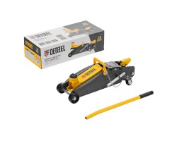 Домкрат гидравлический подкатной с фиксатором, 2,8 т, 135-385 мм Denzel