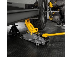 Домкрат гидравлический подкатной с фиксатором, 2,8 т, 135-385 мм Denzel-foto21