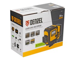 Лазерный уровень мультипризменный DLV-360-3C, 30 м, зеленый луч, Li-Ion 2,4 Aч, кейс// Denzel-foto24