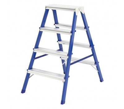 Стремянка двусторонняя 4 ступени, стальная, Россия, Сибртех