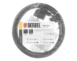 Шнур сетевой Energy Series, ПВС, 3 м, 3 x 1 мм, с неразборной вилкой, черный, Denzel-foto6