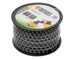 Леска для триммера двухкомпонентная витой квадрат, 4,0мм х 106м, на DIN катушке EXTRA CORD Denzel-foto2