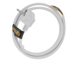 Шнур сетевой Energy Series, ПВС, 1,5 м, 3 x 1 мм, с неразборной вилкой, белый, Denzel-foto2