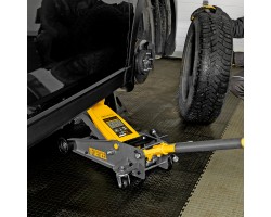 Домкрат гидравлический подкатной 3 т, с фиксатором, быстрый подъем, 135-480 мм, профессиональный Denzel-foto17